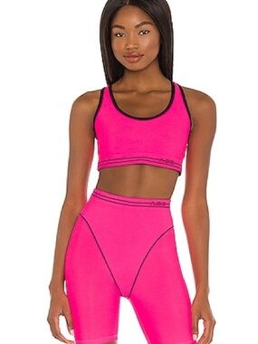 Adam Selman Sport - Hot Pink French Cut Two Piece, Sport Bra + Biker Short